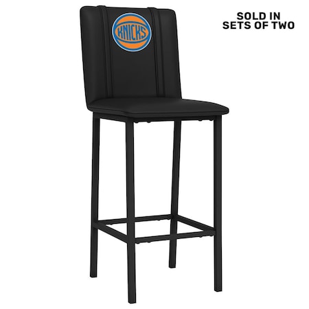 Dreamseat Bar Stool 500 with New York Knicks Secondary, 2PK XZ500BSDBLK-PSNBA31092A